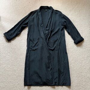 Vintage black silk robe